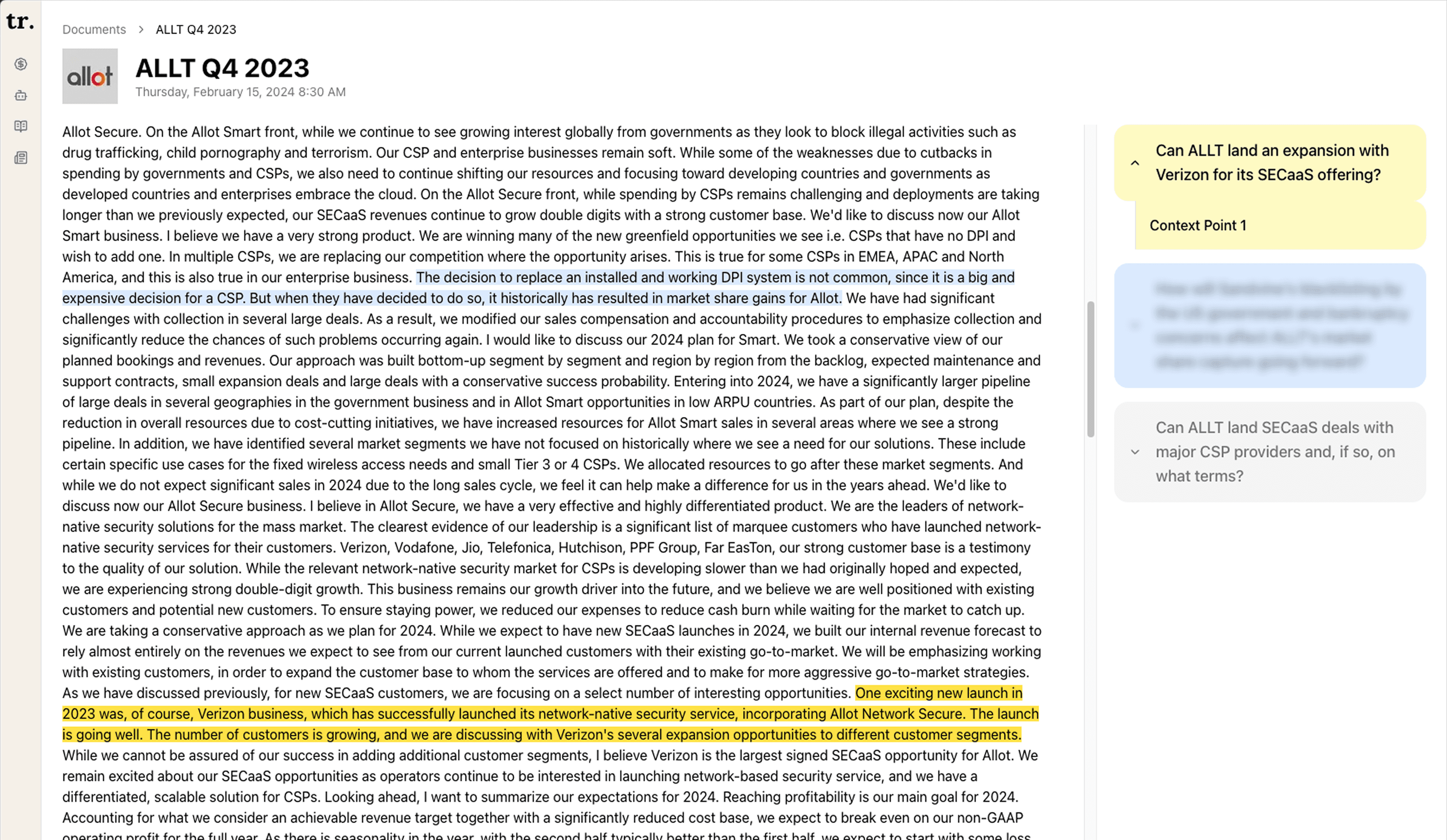 Scan the important parts of public documents